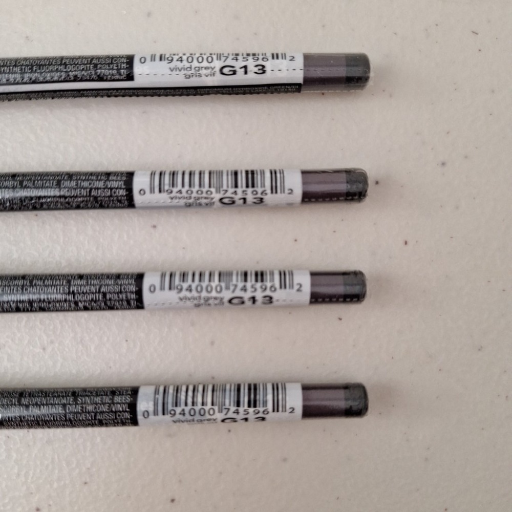 4 Set AVON GLIMMERSTICKS CHROMES EYE LINER - Vivid Grey- G13 - New Sealed